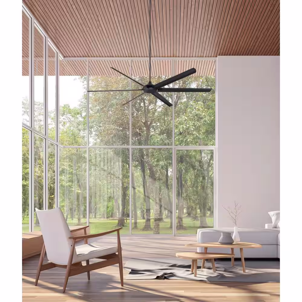 Westinghouse Widespan 100 in. Matte Black DC Motor Ceiling Fan with Remote Control
