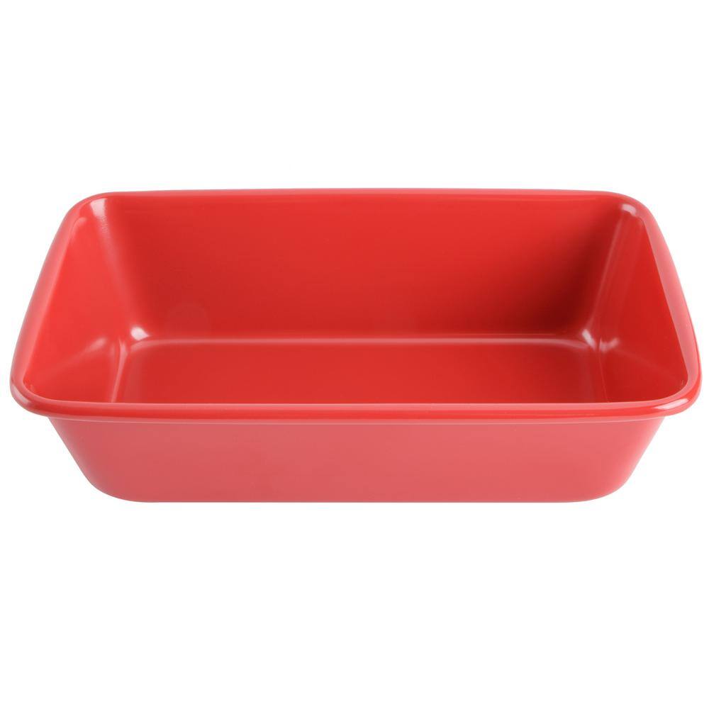 None Everyday 9 in. Nonstick Carbon Steel Loaf Pan in Red