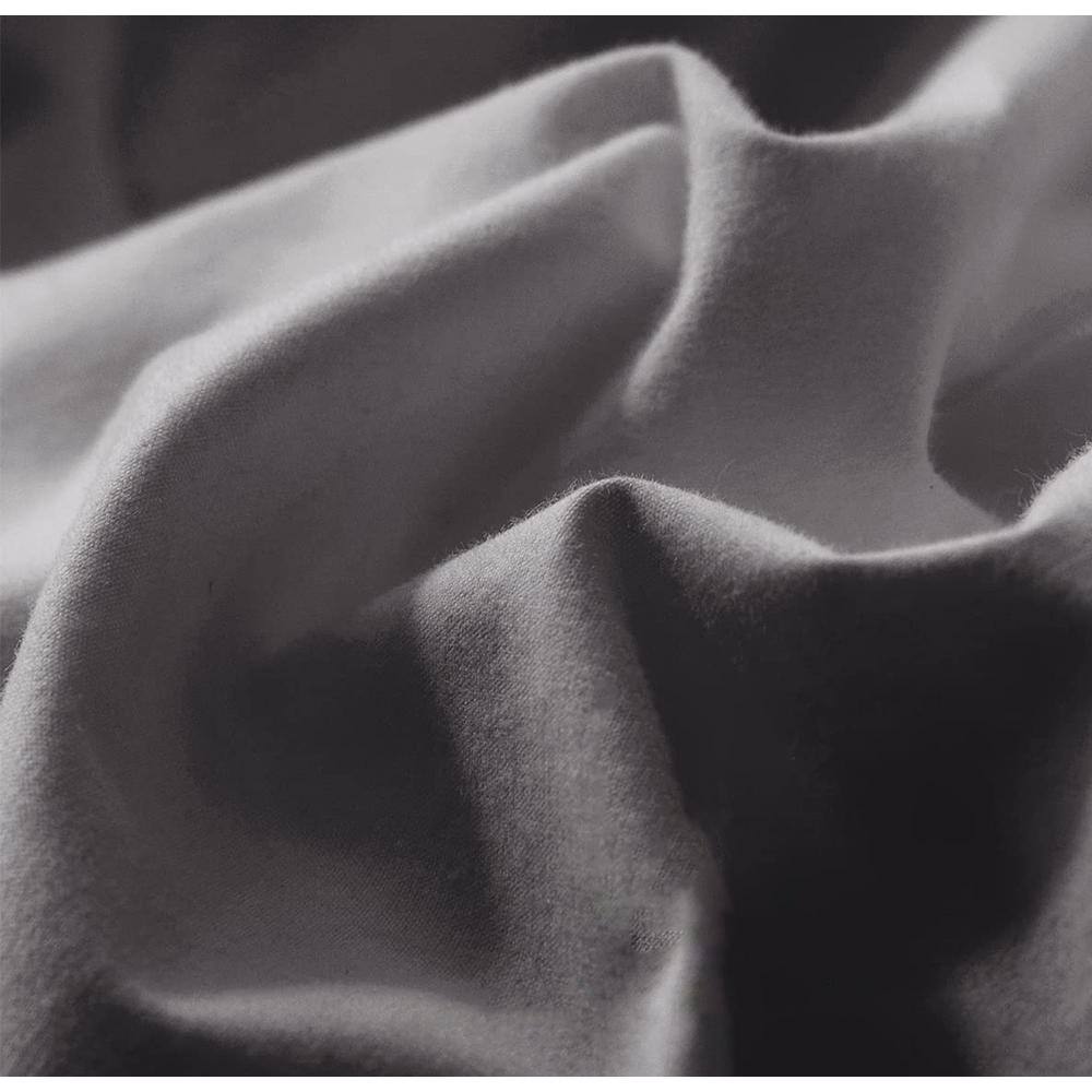 None Queen Gray 100% Cotton All Seasons Down/Feather Blend Comforter