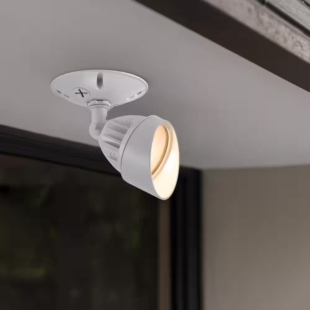 Maxxima 13-Watt -65W Incandescent Equivalence - 950 Lumens, 220-Degree White 1 Head Outdoor Integrated LED Flood Light (2-Pack)