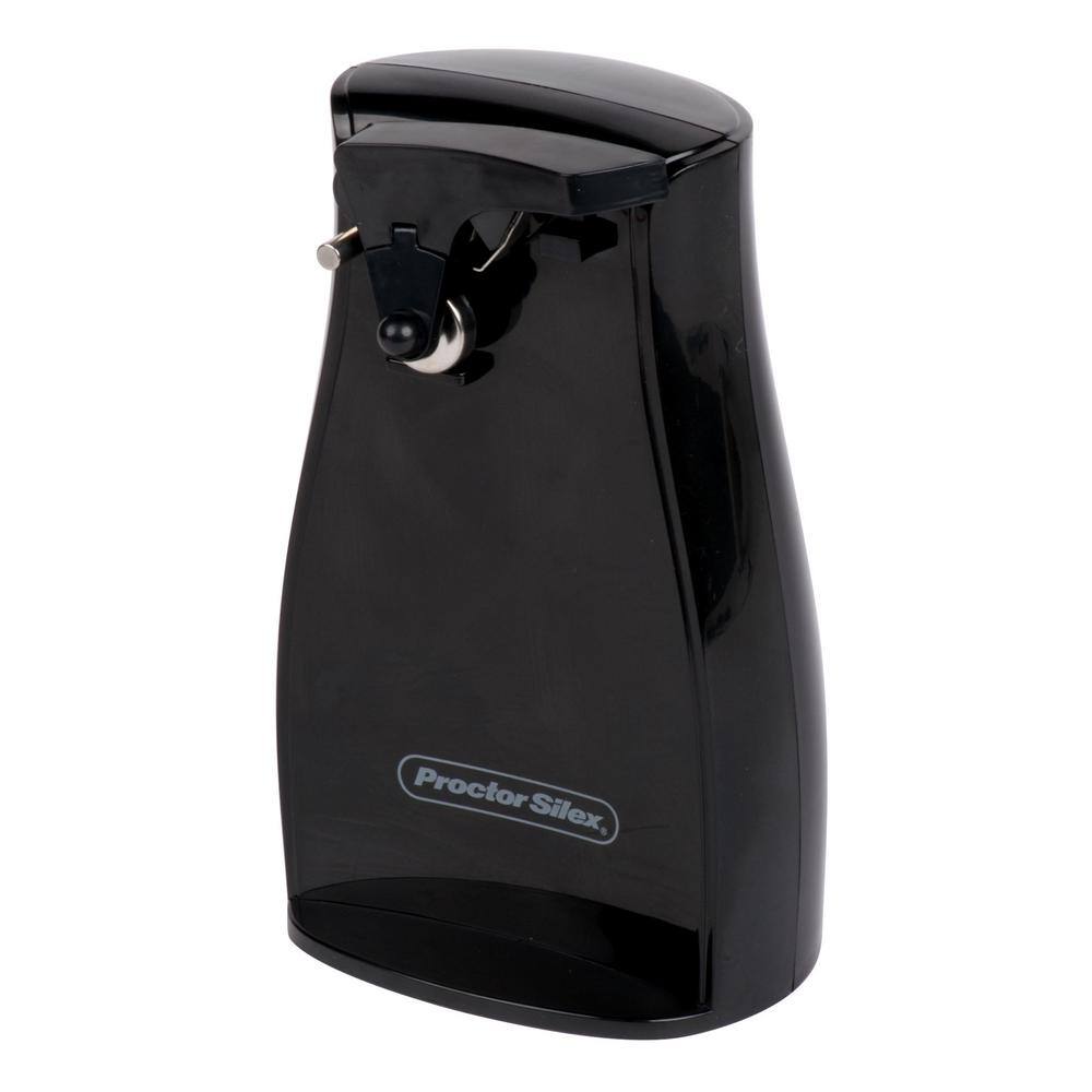 Proctor Silex Durable Electric Can Opener with Knife Sharpener In Black