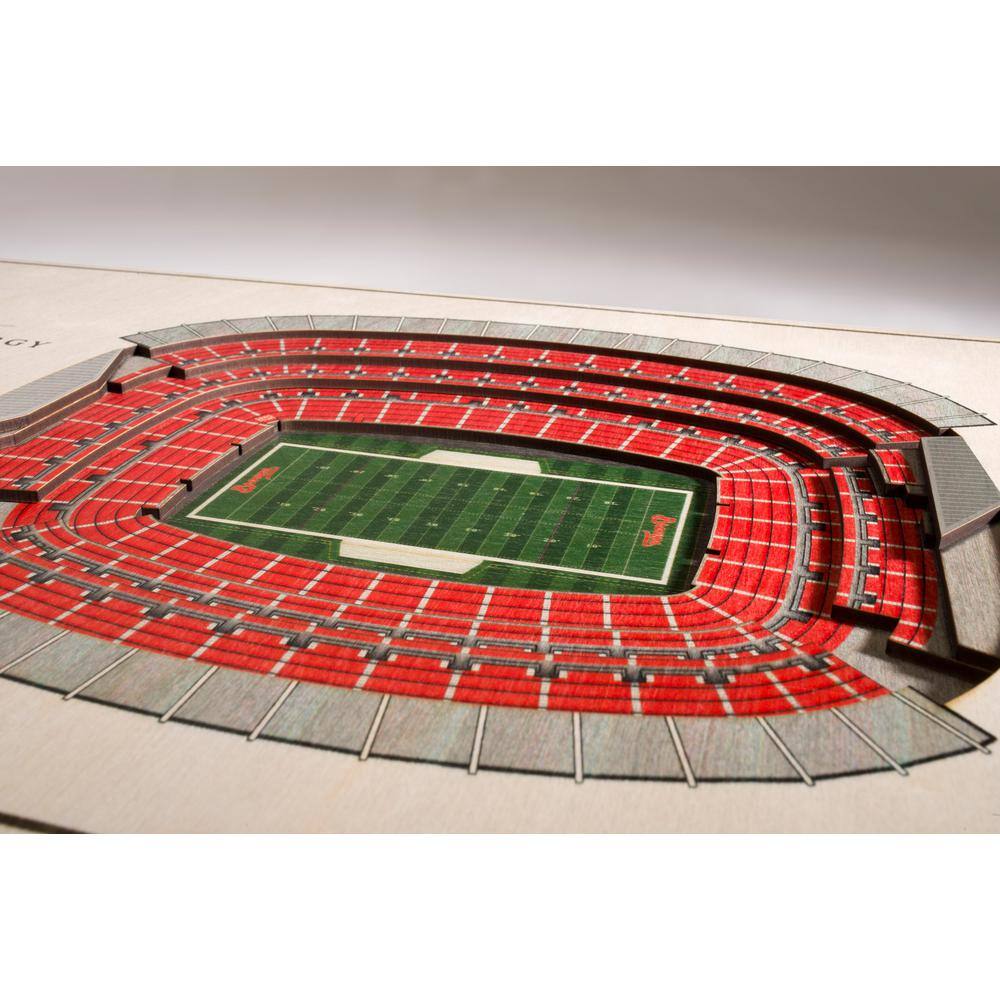 YouTheFan NFL Cleveland Browns 5-Layer Stadiumviews 3D Wooden Wall Art