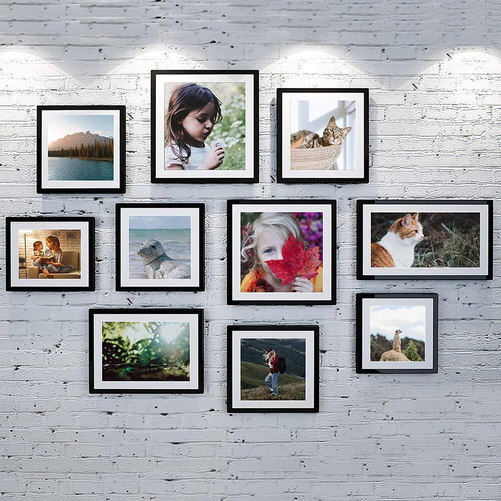 None 5 in. x 7 in. Black Picture Frame (Set of 10)