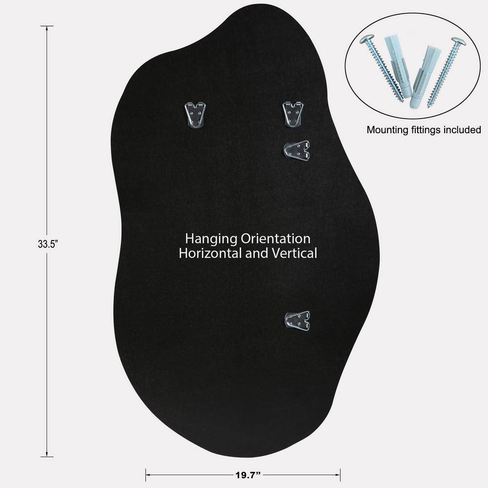 None 19.7 in. W x 33.5 in. H Irregular Accent Wall Mounted Frameless Mirror