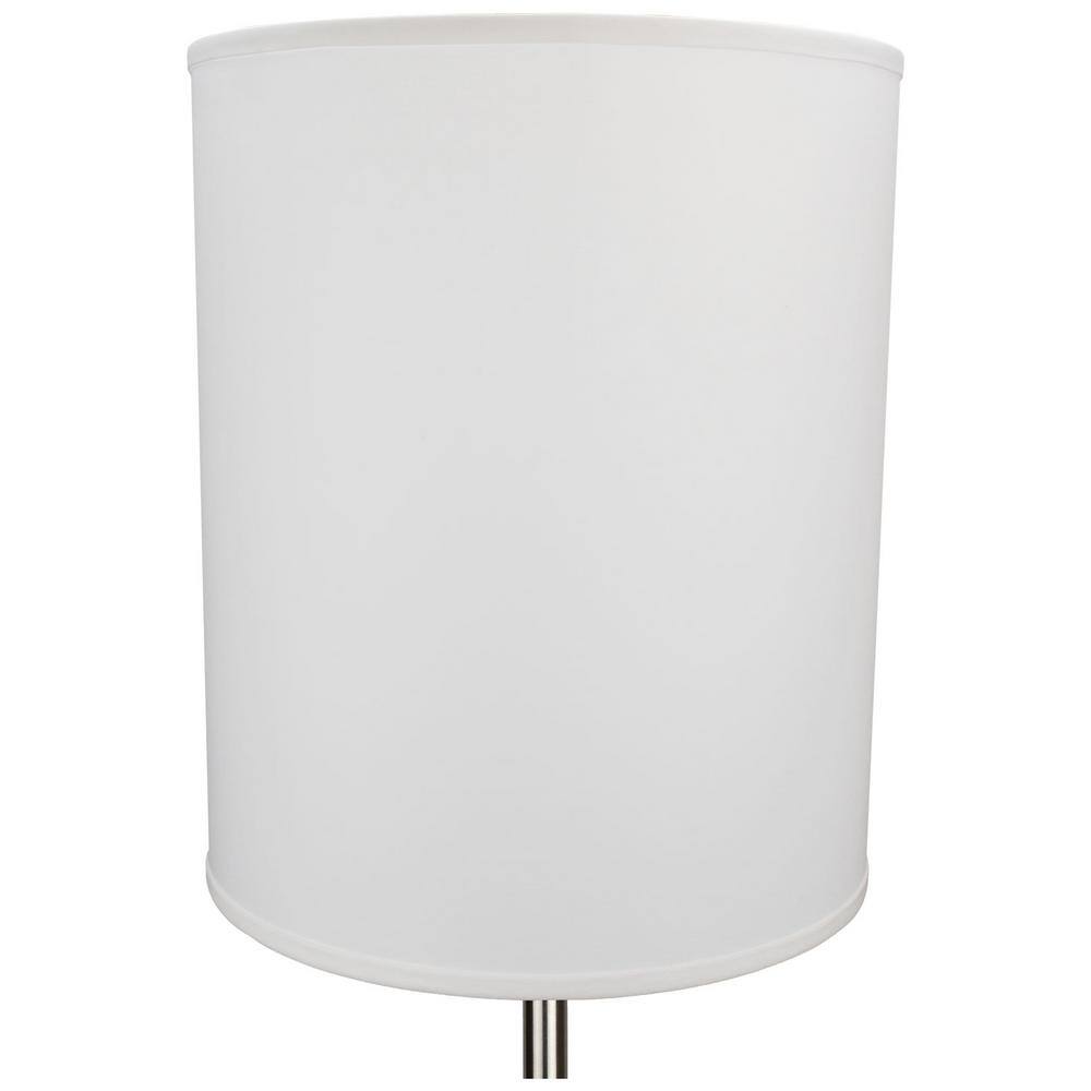FenchelShades.com 14 in. Top Diameter x 14 in. Bottom Diameter x 17 in. Height Linen White Drum Lamp Shade