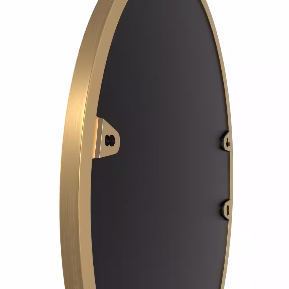 PRIMEPLUS 22 in. W x 30 in. H Medium Oval Mirrors Metal Framed Wall Mirrors Bathroom Mirror Vanity Mirror Accent Mirror in Gold