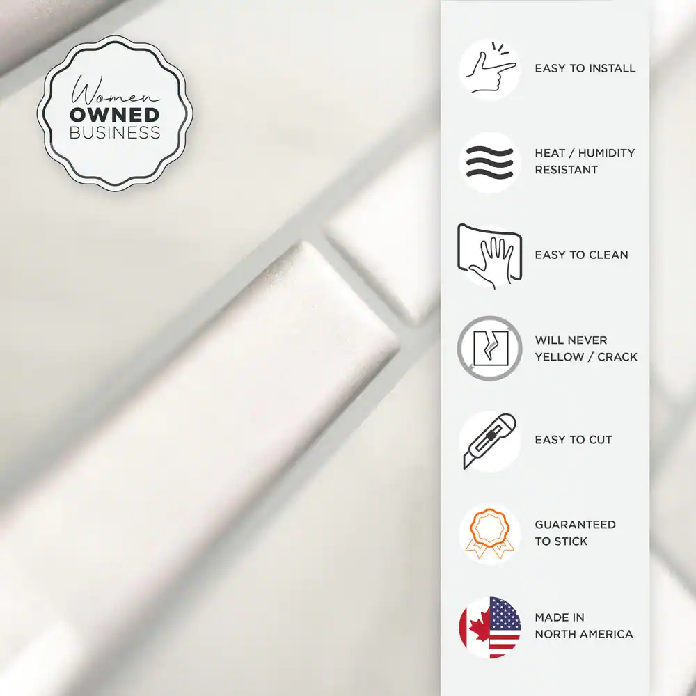 smart tiles Milano Carrera Gray 11.55 in. x 9.64 in. Vinyl Peel and Stick Tile (2.8 sq. ft./ 4-pack)