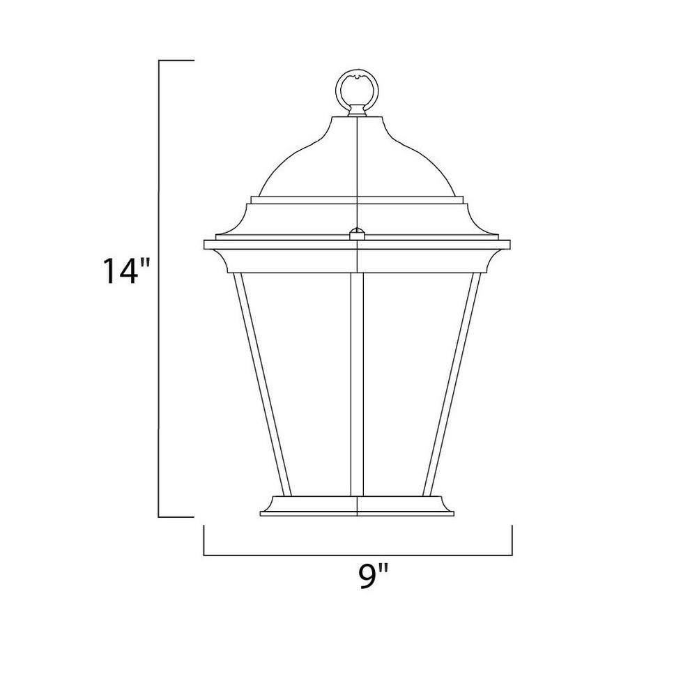 Maxim Lighting Westlake 3-Light Black Outdoor Hanging Lantern