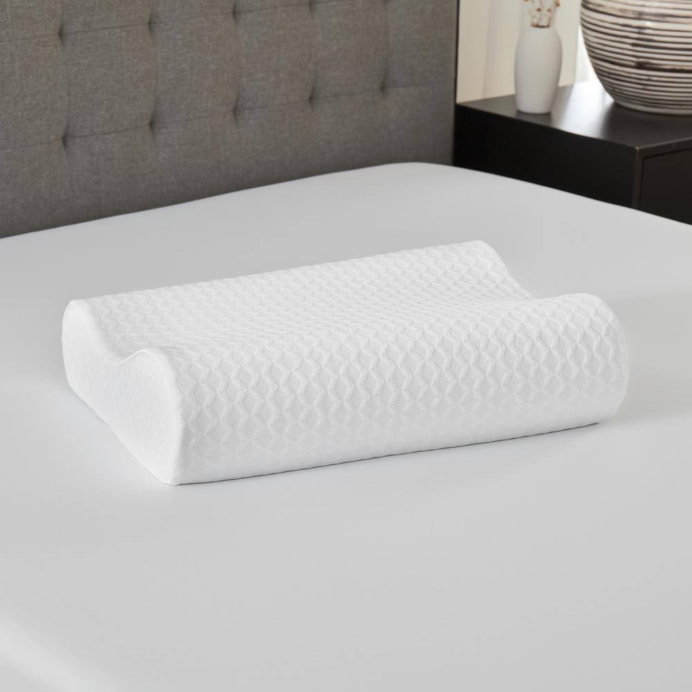 BODIPEDIC Gel Support Contour Memory Foam Standard Bed Pillow