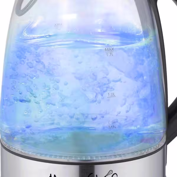 MegaChef 7 Cups 1.7 l Glass and Stainless Steel Electric Tea Kettle
