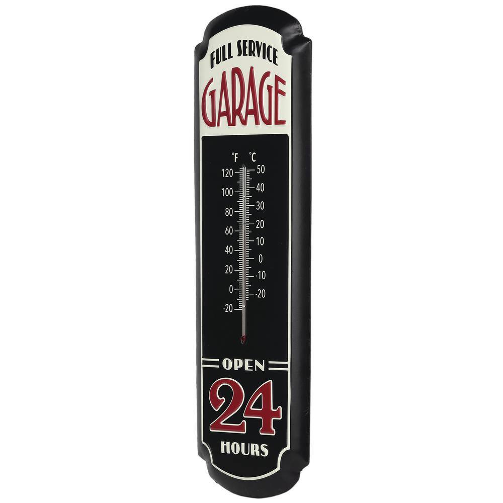 Open Road Brands Full Service Garage Metal Wall Thermometer