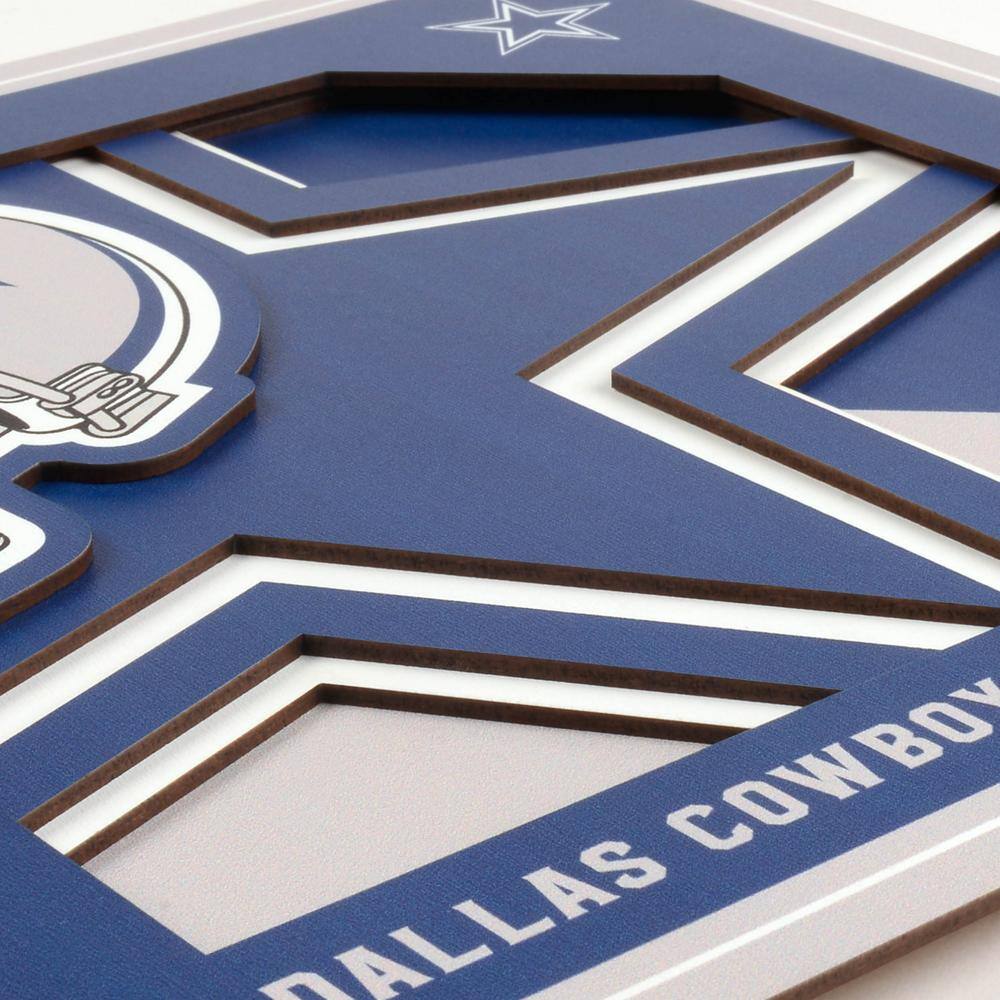 None NFL Dallas Cowboys 3D Logo Series Wall Art - 12x12