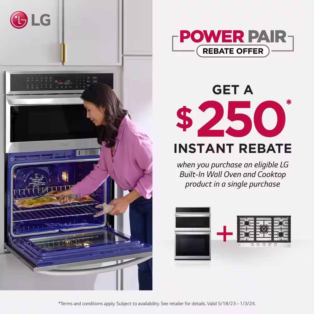 LG 30 in. Double Electric Wall Oven Self-Cleaning with Convection and EasyClean in Stainless Steel