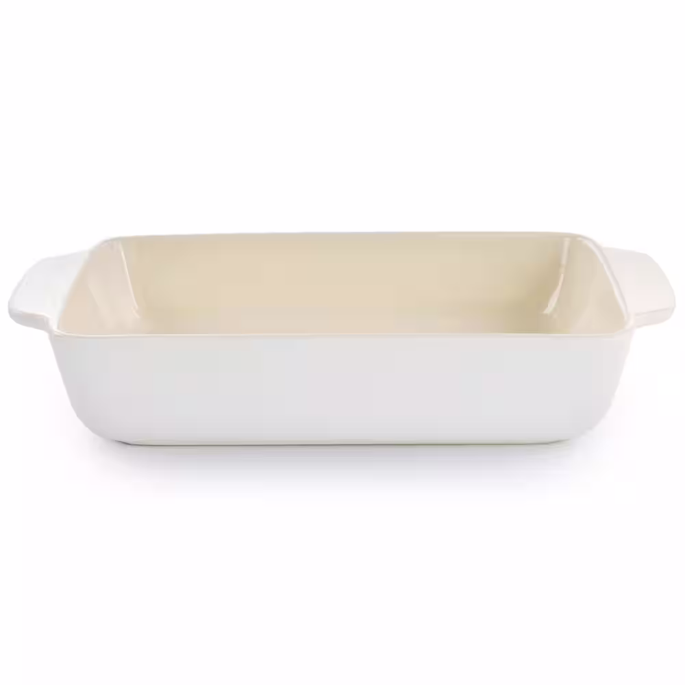 Crock-Pot Artisan 4 Quart Rectangular Stoneware Bake Pan in Cream