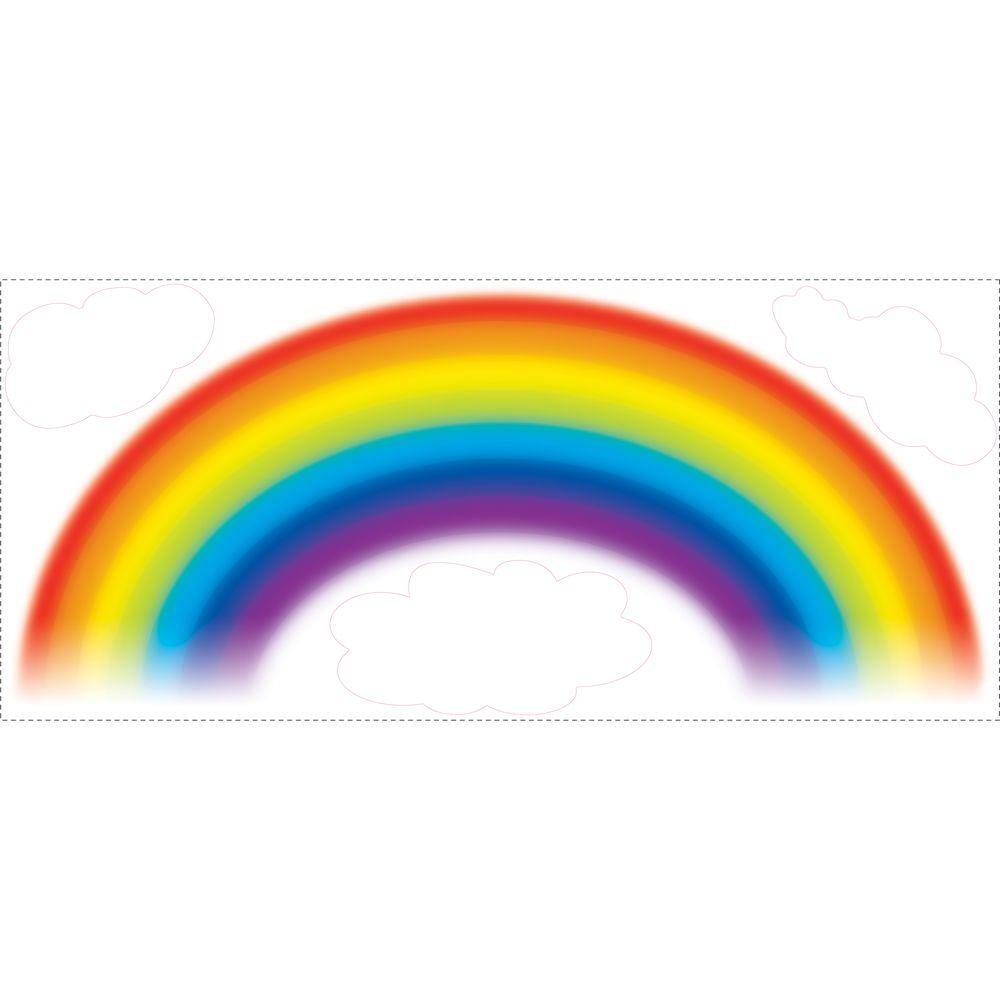 RoomMates 18 in. x 40 in. Over the Rainbow 4-Piece Peel and Stick Giant Wall Decal
