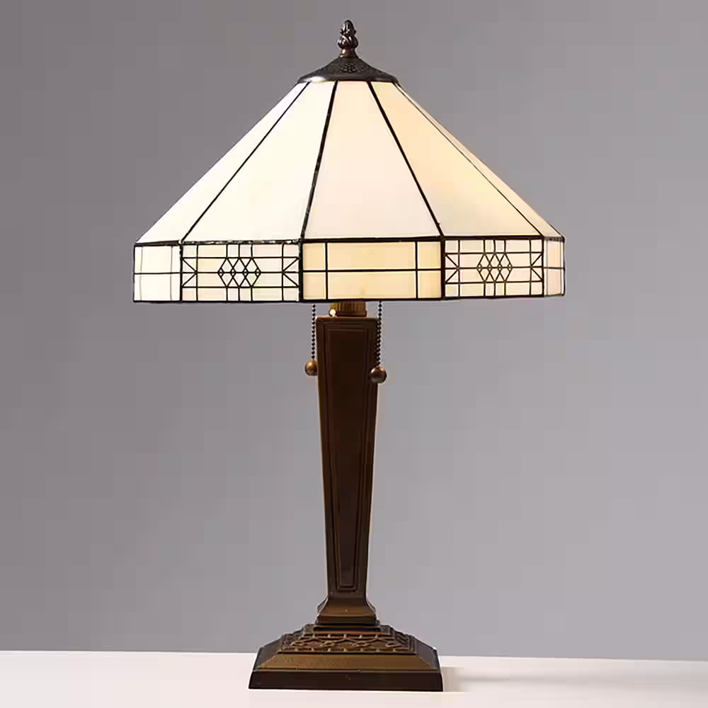 WAREHOUSE OF TIFFANY 21 in. Mission Bronze Table Lamp
