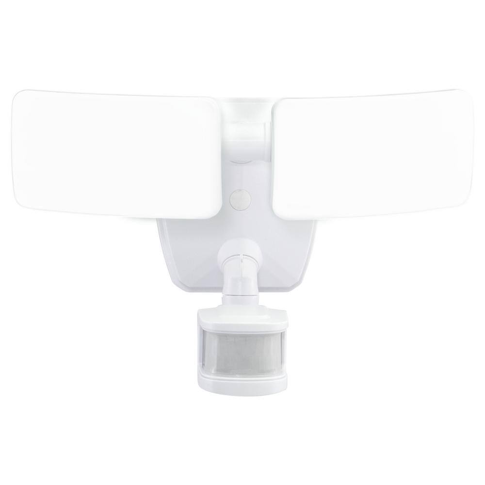 None 150-Watt Equivalence 2600 Lumens Zeta Integrated LED White Motion Sensor Dusk to Dawn Outdoor Security Flood Light