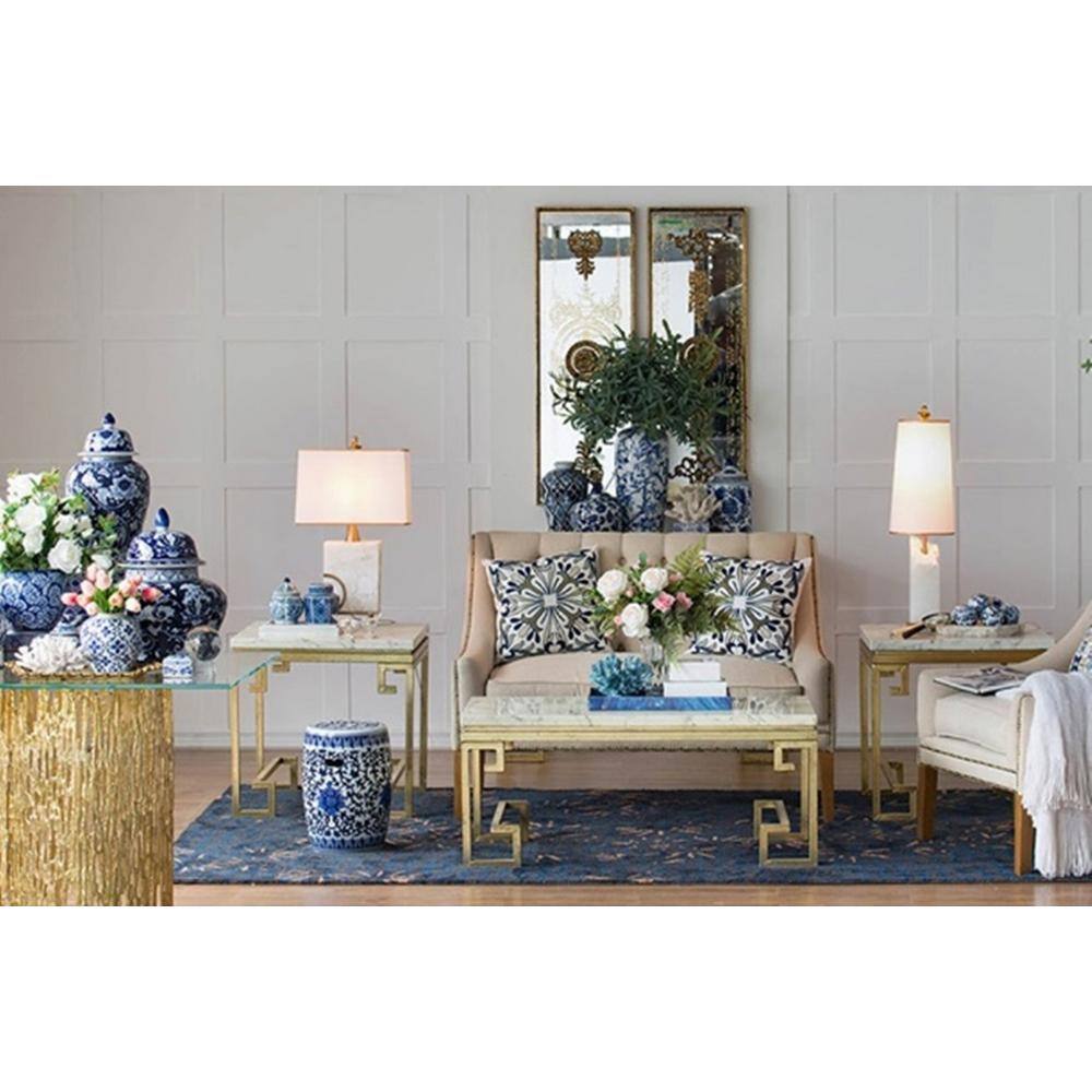 A & B Home Blue Modern Chic Rectangular Trays (Set of 2)