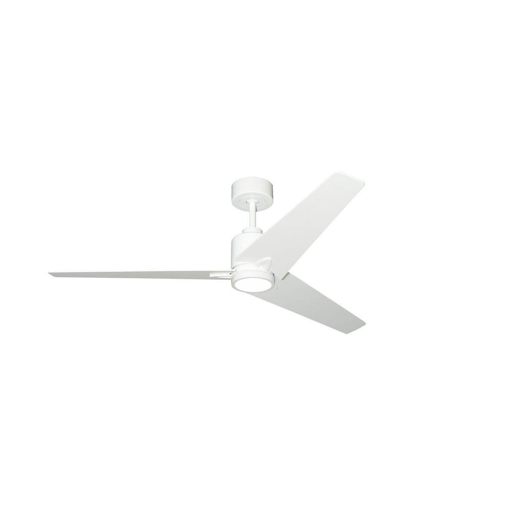 TroposAir Reveal WiFi 52 in. Integrated LED Indoor/Outdoor Pure White Ceiling Fan with Light with Remote Control