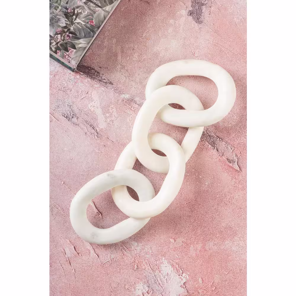 GAURI KOHLI San Bruno White Marble Chain Links