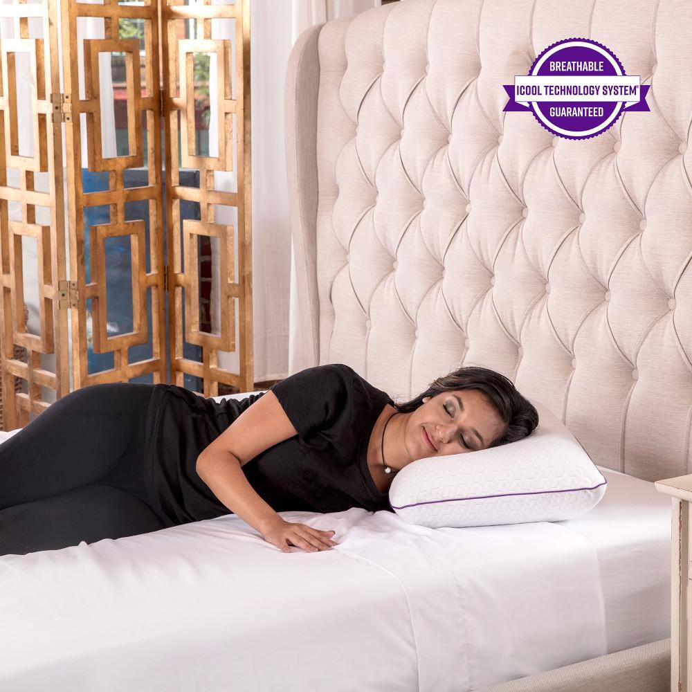 SensorPEDIC Coolest Comfort Temperature Regulating Medium Support Memory Foam Oversized Pillow