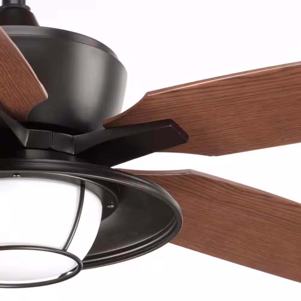 Progress Lighting Montague Collection 60 in. LED Antique Bronze Indoor/Outdoor Ceiling Fan with Light Kit and Remote