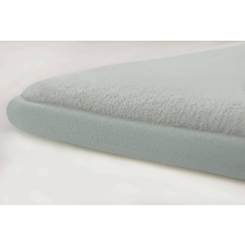 BounceComfort Caicos Light Gray 17 in. x 24 in. Memory Foam 2-Piece Bath Mat Set