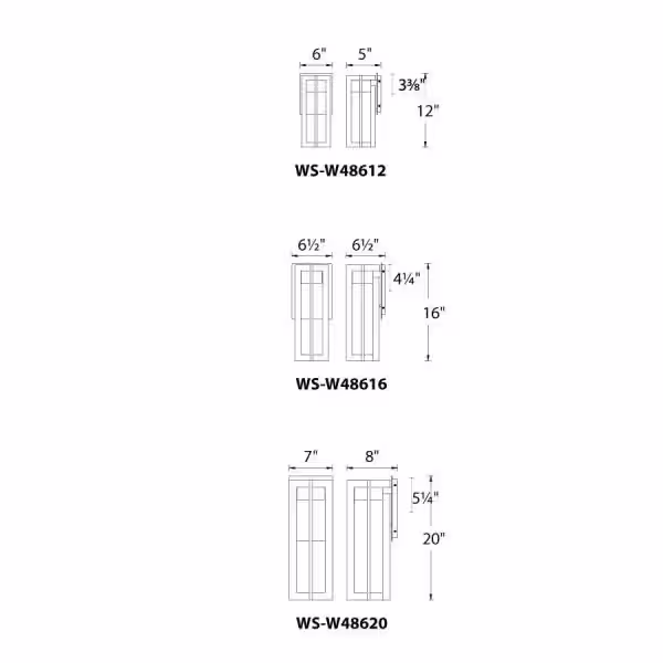 WAC Lighting Chamber 20 in. Black Integrated LED Outdoor Wall Sconce, 3000K