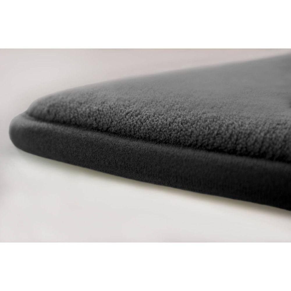 BounceComfort Caicos Dark Gray 17 in. x 24 in. Memory Foam 2-Piece Bath Mat Set