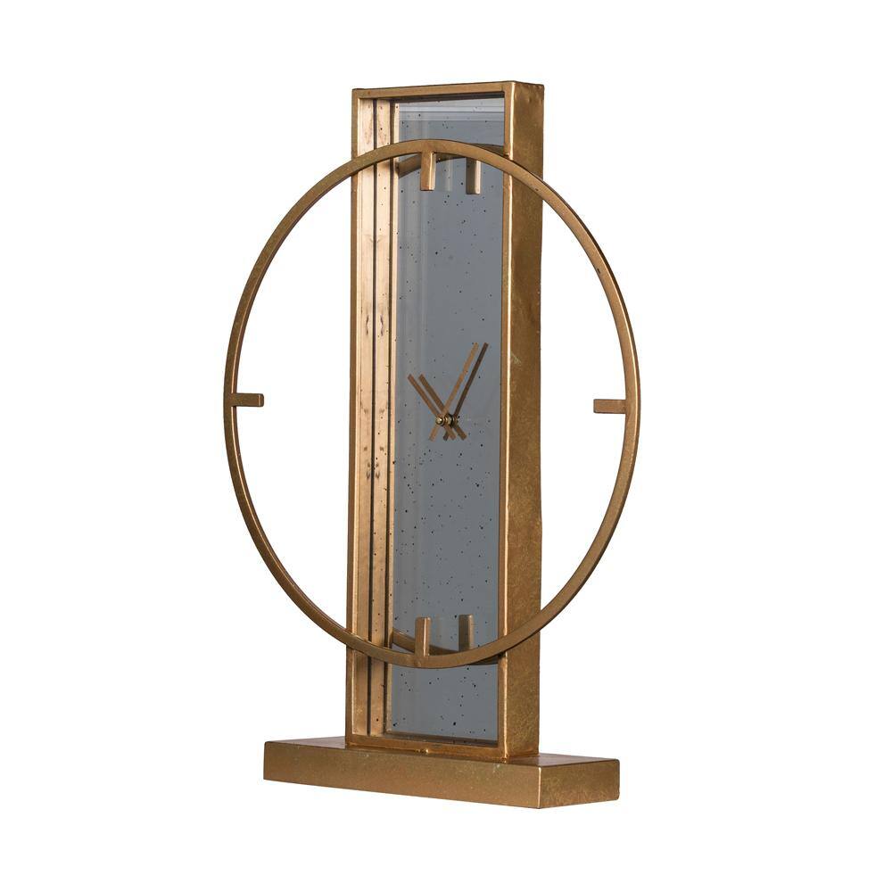 A and B Home Gold Modern Chic Table Clock