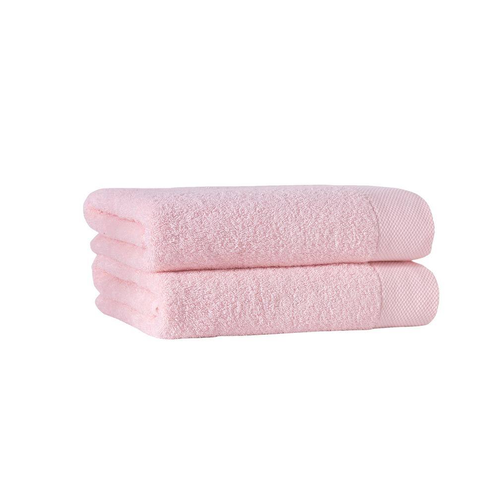 None Signature 8-Piece Pink Turkish Cotton Wash Towels