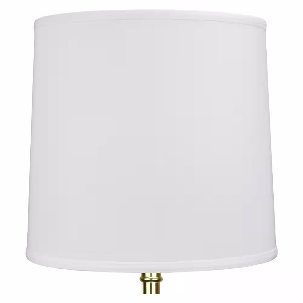 FenchelShades.com 12 in. Top Diameter x 13 in. Bottom Diameter x 12 in. Slant Linen White Empire Lamp Shade