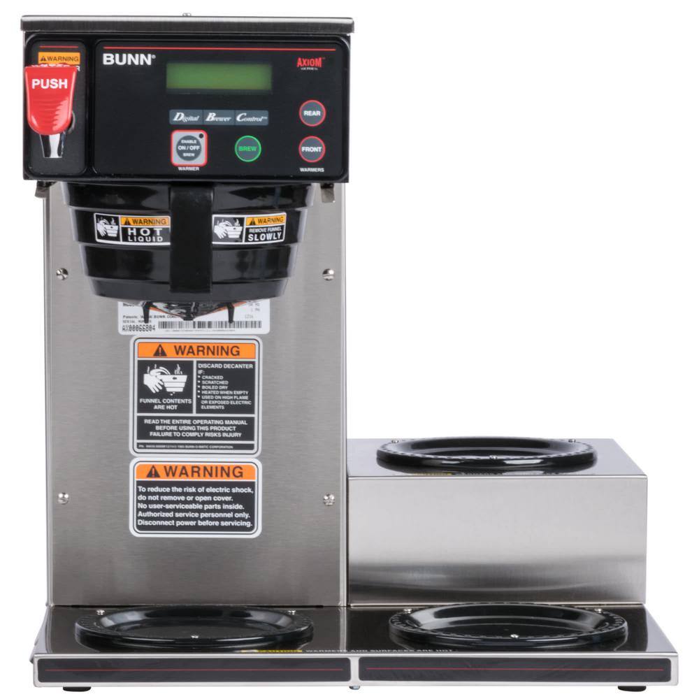 Bunn Axiom 15-3 3L 12-Cup Automatic Commercial Coffee Maker, 3 Lower Warmers, 38700.0002