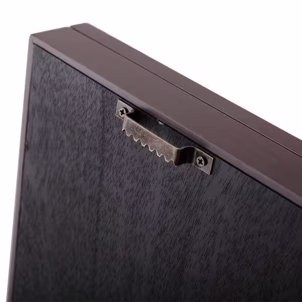 None 23.3 in. W x 31.3 in. H Dark Brown Picture Rectangle Frame Jersey Display Frame Case Pine Wooden Shadow Box with Hanger