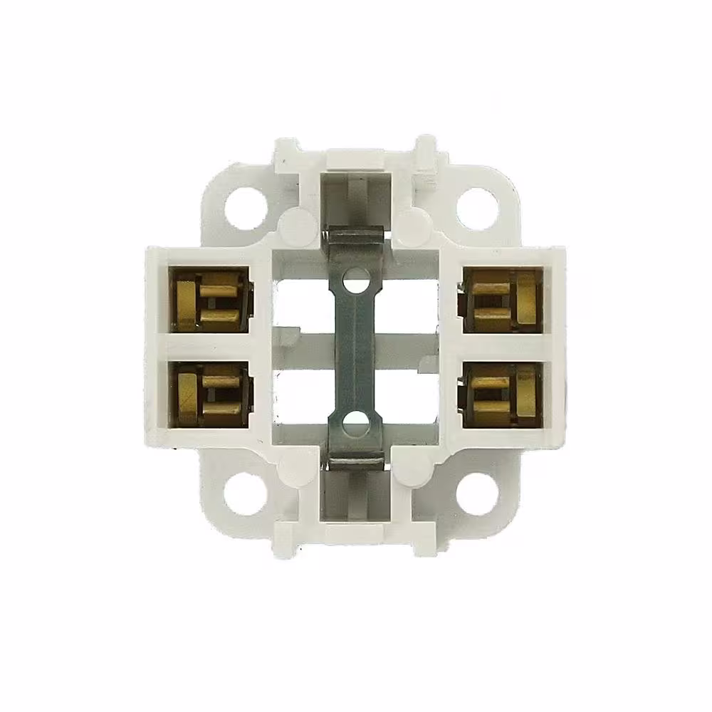 Leviton 75W GX24q-3 Lamp Base 26W 4-Pin Screw-Down Compact Fluorescent Lampholder, White