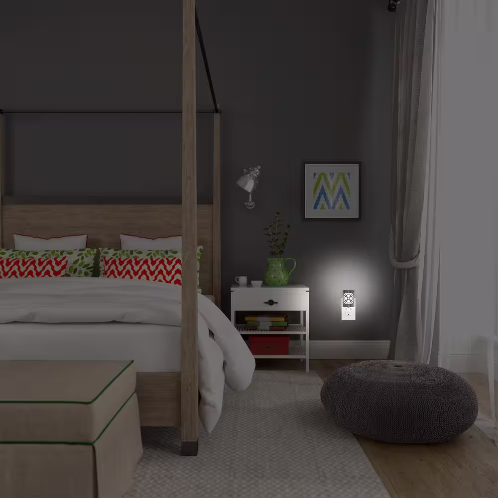 GE LED CoverLite Nickel Night Light