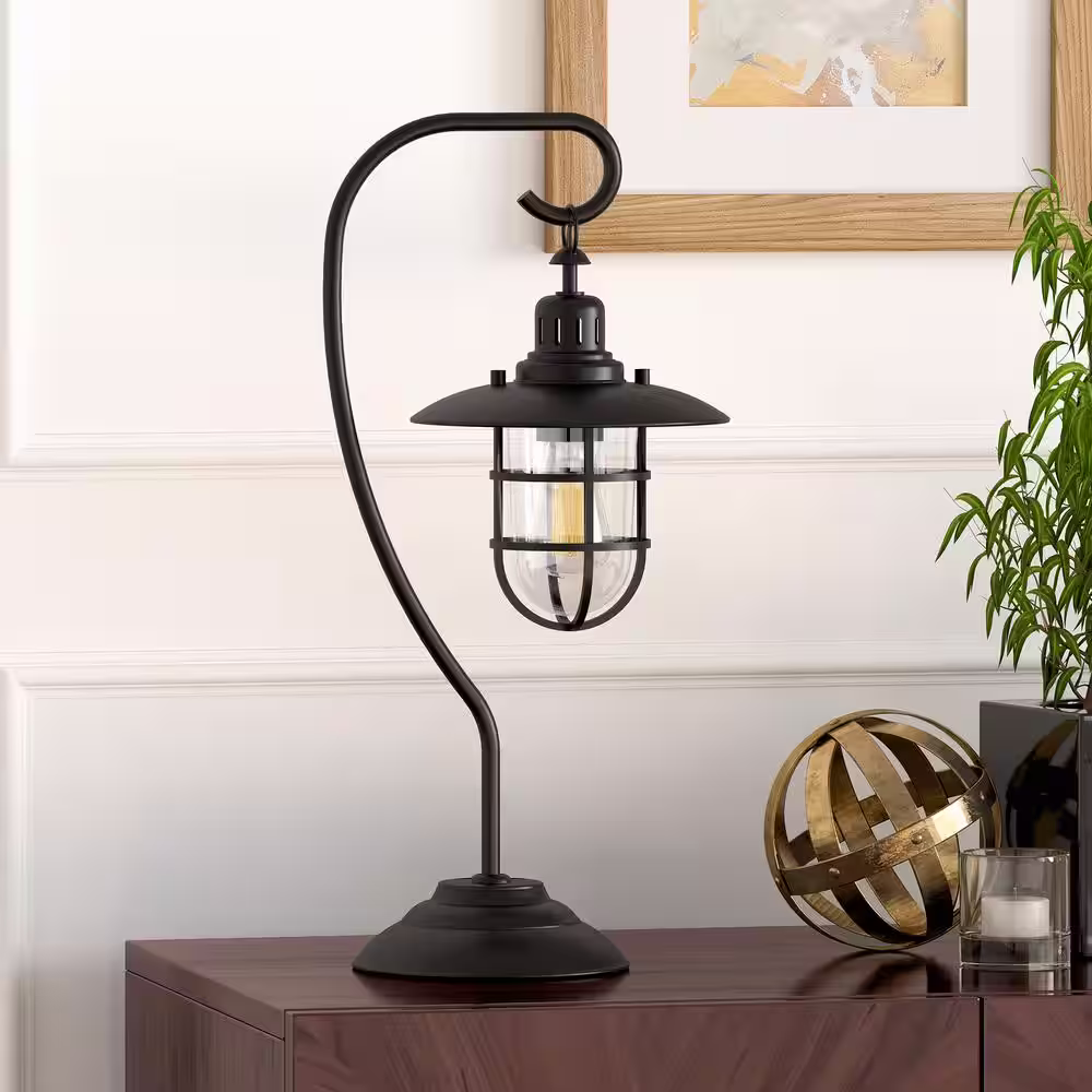 Meyer&Cross Bay 22 in. Blackened Bronze Nautical Lantern Lamp