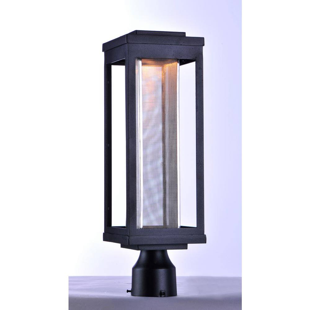 Maxim Lighting Salon 6 in. Wide 1-Light Outdoor Black Integrated LED Post Light