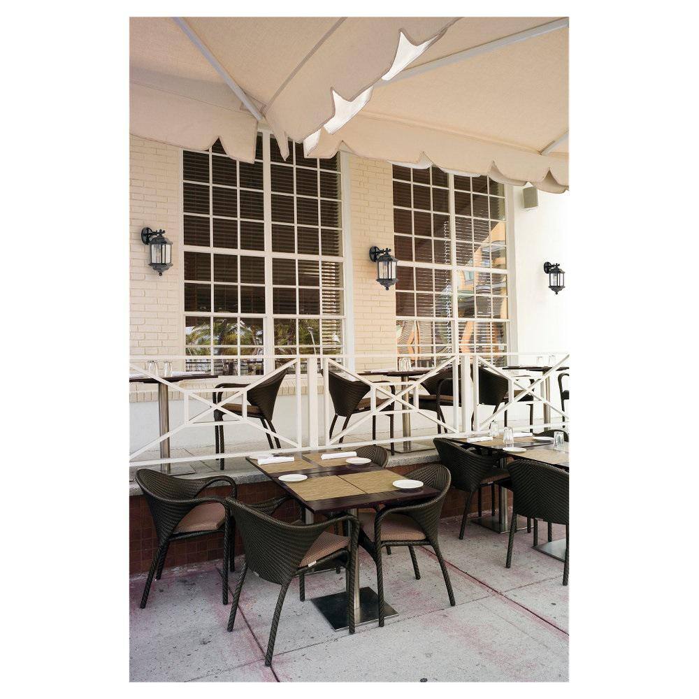 Generation Lighting Kent 8.5 in. W 1-Light Black Outdoor 15 in. Wall Lantern Sconce