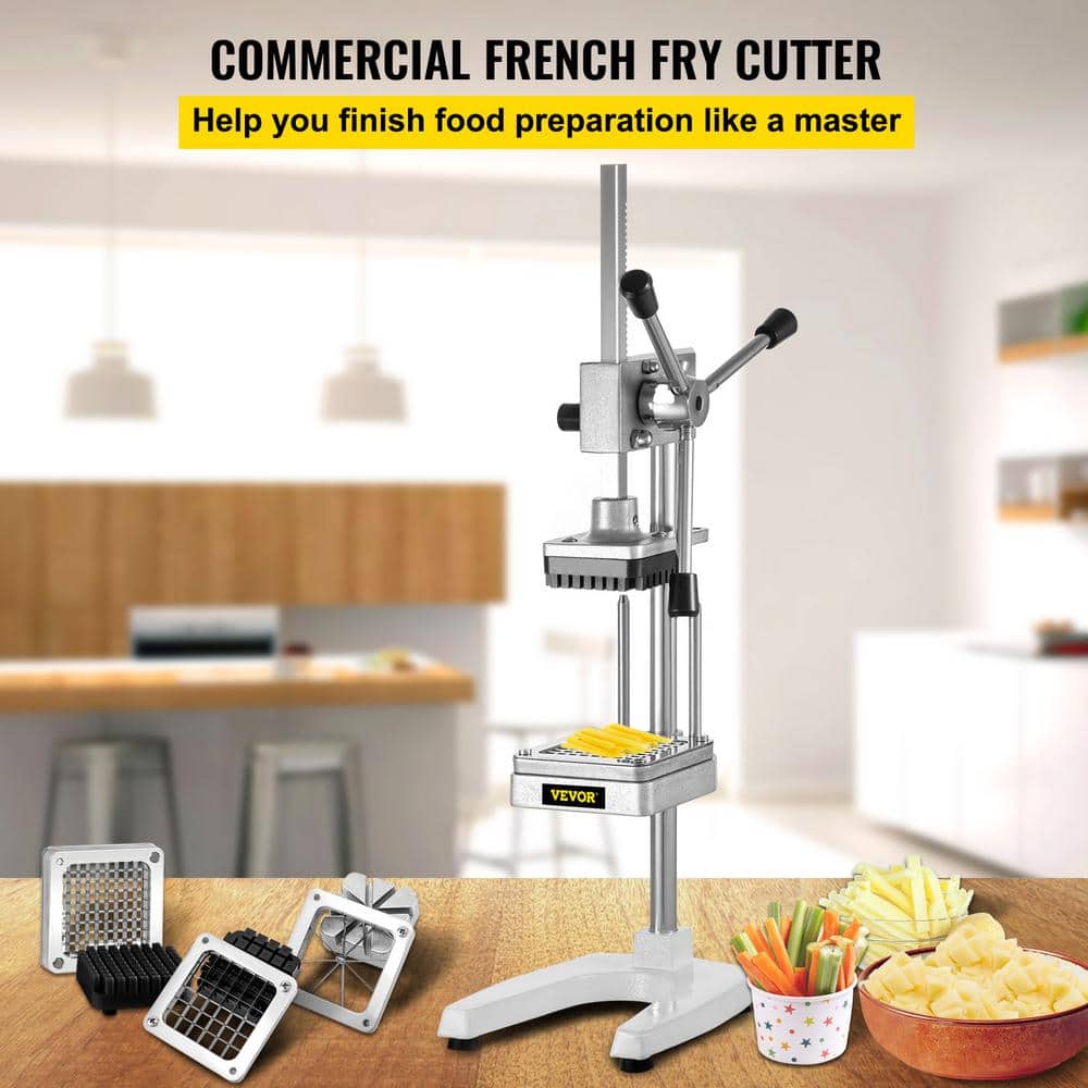 VEVOR French Fry Cutter 4 Blades Commercial Chopper Vegetable Fruit Dicer for Potato Carrot Cucumber Onion Mushroom