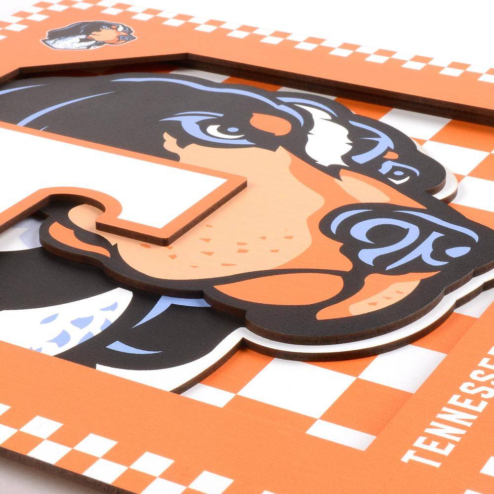 None NCAA Tennessee Volunteers 3D Logo Series Wall Art - 12x12