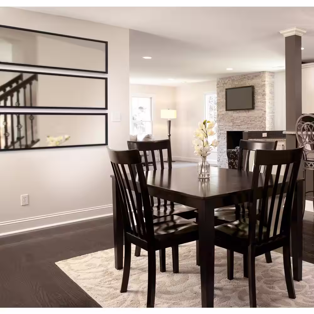 Kate and Laurel Large Rectangle Black Full-Length Contemporary Mirror (48 in. H x 16 in. W)