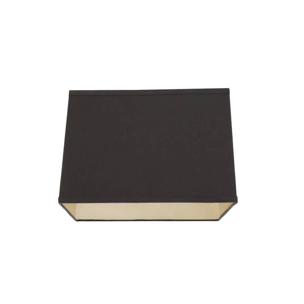 Aspen Creative Corporation 14 in. x 9.5 in. Black and Gold Inside Hardback Square Lamp Shade