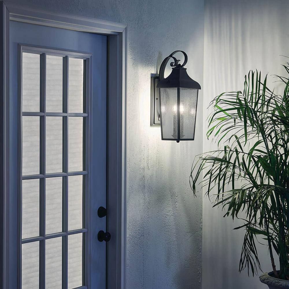 KICHLER Forestdale 2-Light Olde Bronze Outdoor Hardwired Wall Lantern Sconce with No Bulbs Included (1-Pack)