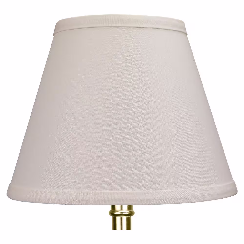 FenchelShades.com 5 in. Top Diameter x 9 in. Bottom Diameter x 7 in. Slant Linen Ivory Empire Lamp Shade