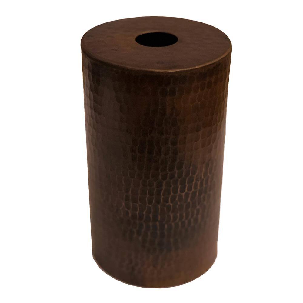 Premier Copper Products 1-Light Hammered Copper Cylinder Pendant Shade in Oil Rubbed Bronze