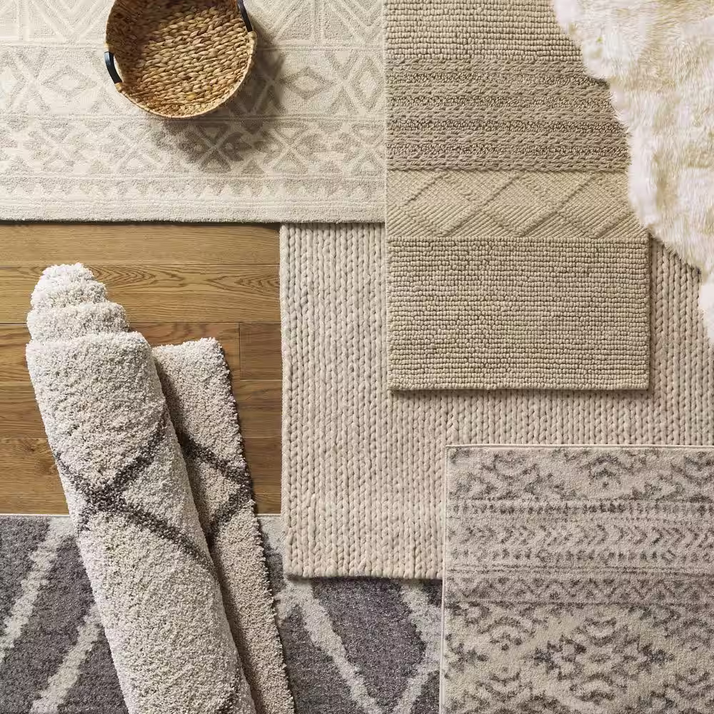 Honey-Can-Do Round Water Hyacinth Basket Set with Wood Handles (3-Piece)