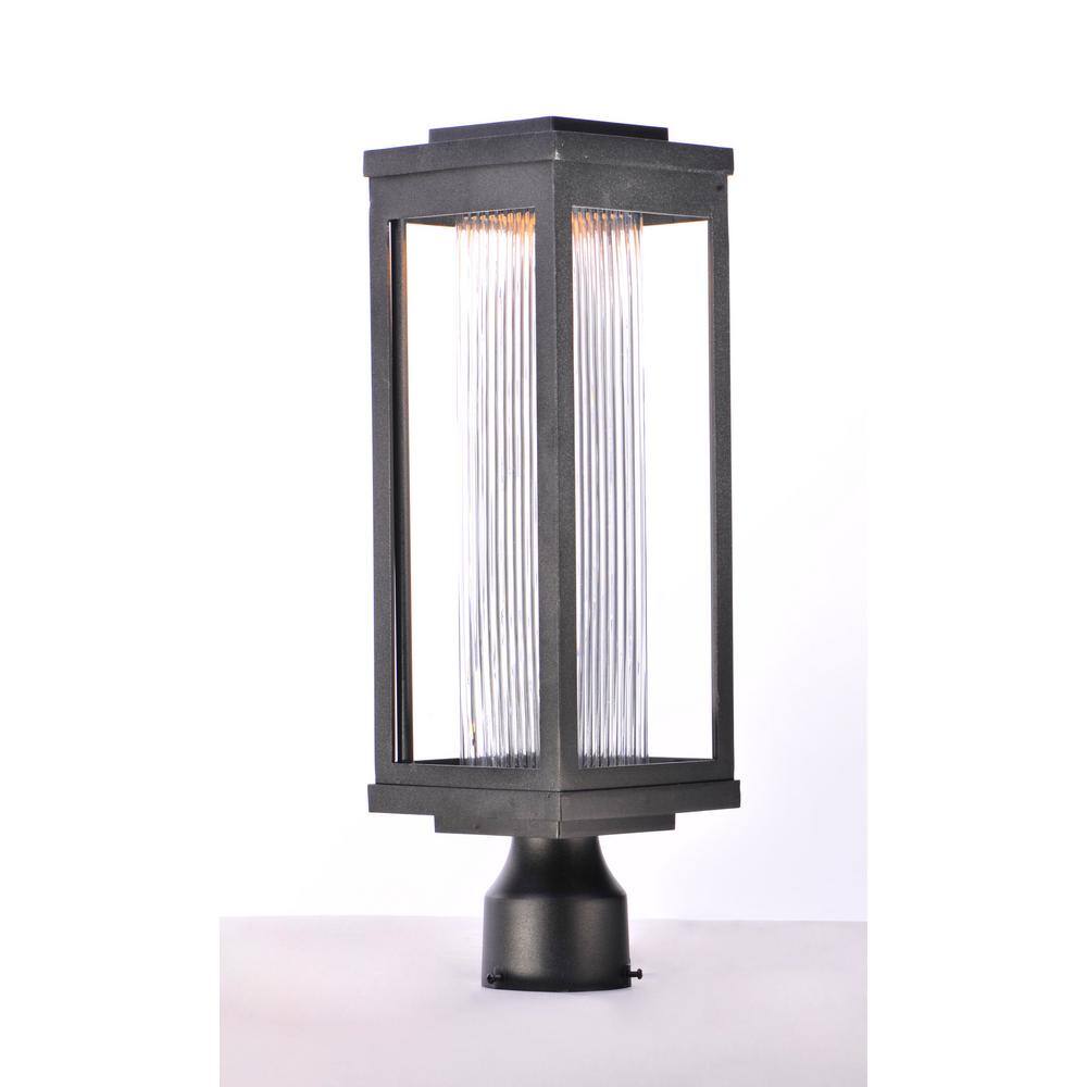 Maxim Lighting Salon 6 in. Wide 1-Light Outdoor Black Integrated LED Post Light
