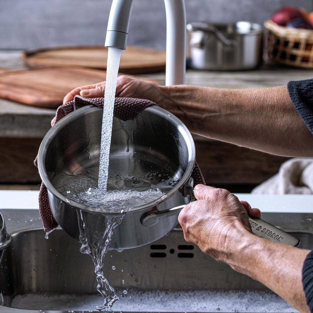 None Tri-Ply Stainless Steel Induction 8 Piece Cookware Pots and Pans Set