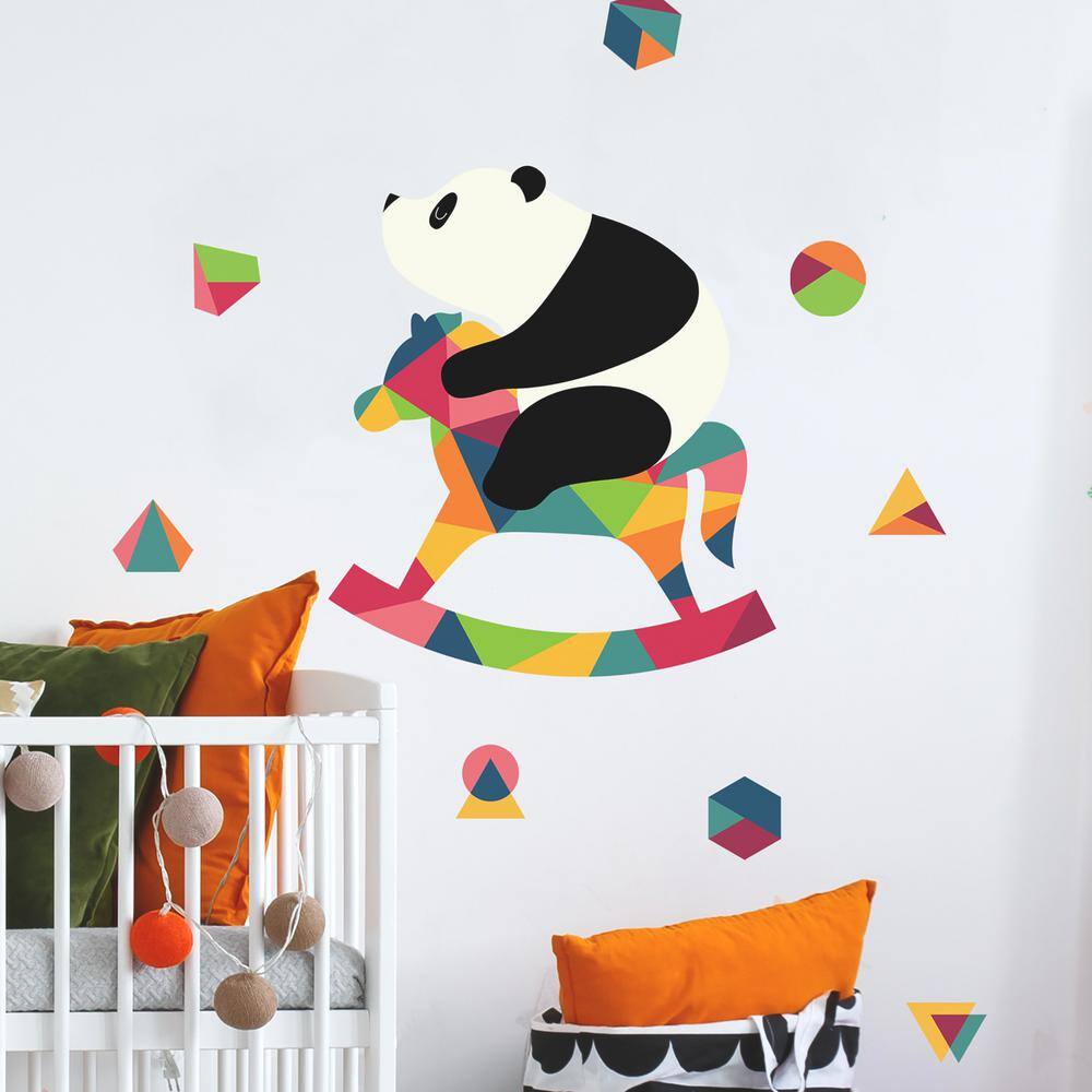 RoomMates Andy West face Panda Nursery Giant Multi-Colored Vinyl Wall Decal